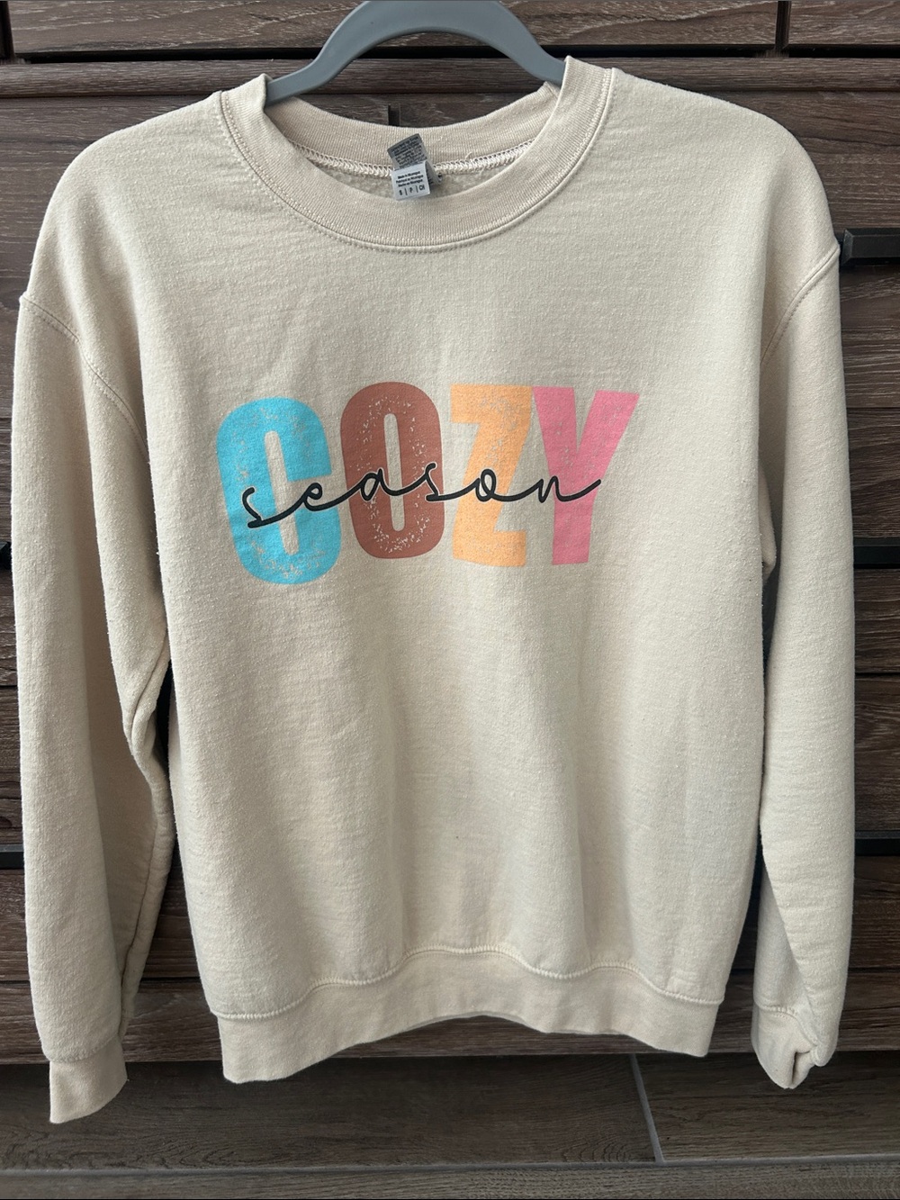 Cozy Season Graphic Crewneck Sweatshirt - Cream